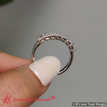 Load image into Gallery viewer, 1.50 Carat Radiant Cut 7 Stone Diamond Wedding Band