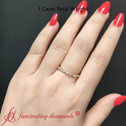 East West Pear Eternity Band