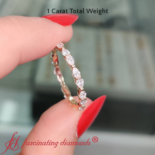 East West Pear Eternity Band