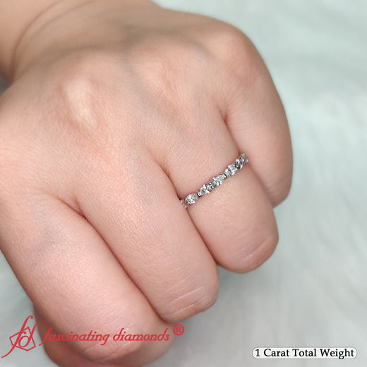 East West Pear Eternity Band