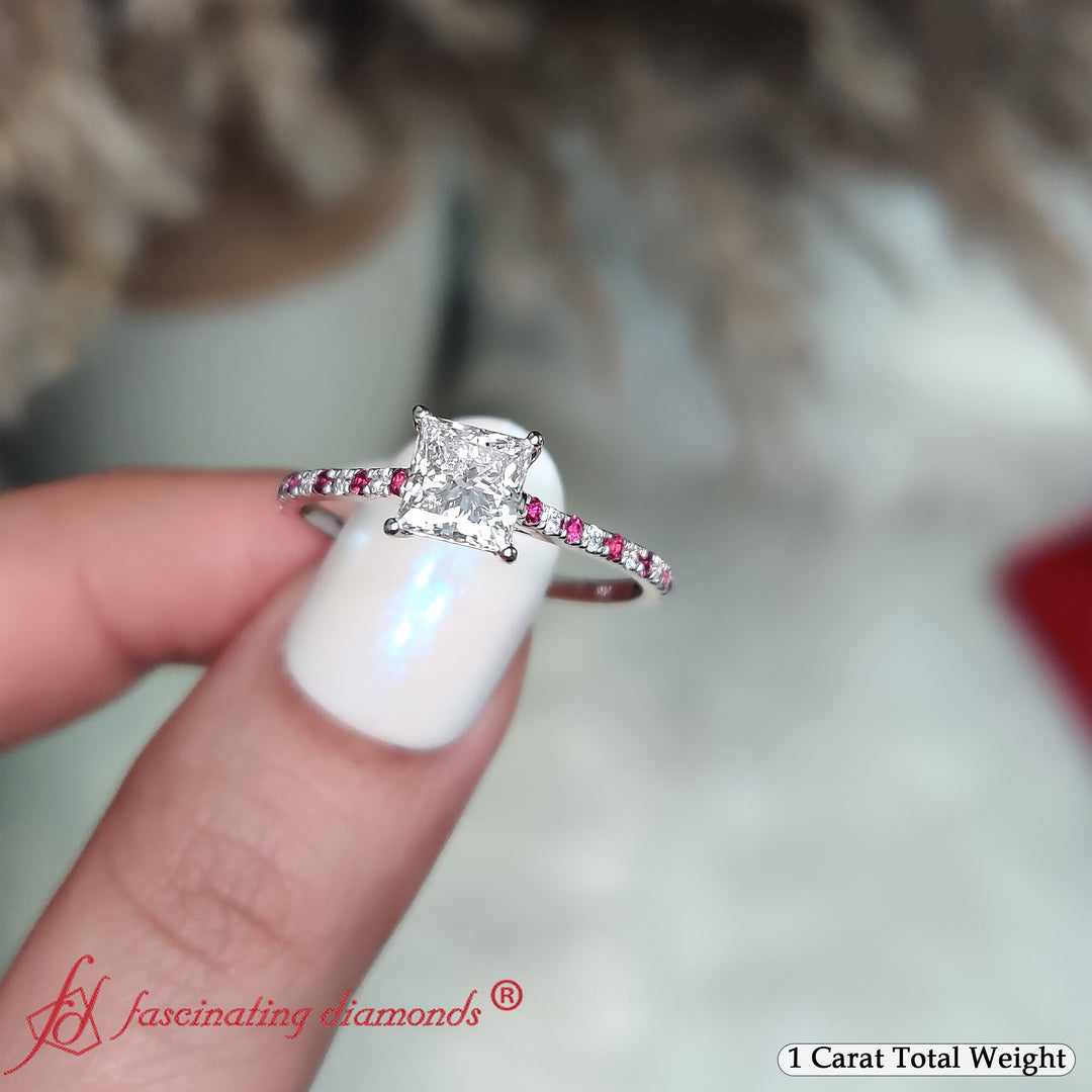 1-Carat-Princess-Cut-Lab-Diamond-Ring-High-Set-With-Ruby-FD9918PRR-1CT-FI-WG