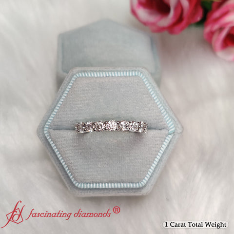 Round Cut 9 Stone Wedding Band