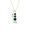 Load image into Gallery viewer, 1-carat-3-stone-emerald-necklace-pendant-in-yellow-gold-FDPD11293GEMGRANGLE1-1.00CT-NL-YG-HW.jpg?v=1752569873