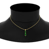 Load image into Gallery viewer, 1-carat-3-stone-emerald-necklace-pendant-in-yellow-gold-FDPD11293GEMGRNECK-1.00CT-NL-YG.jpg?v=1752569873