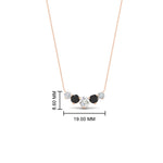 Load image into Gallery viewer, 1-carat-5-diamond-anniversary-gift-necklace-with-black-diamond-in-FD-PD11130ROGBLACK-1.00CT-NL-RG
