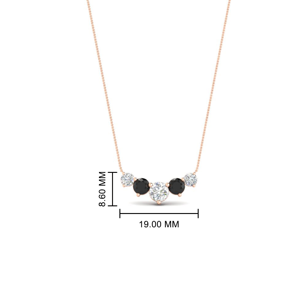1-carat-5-diamond-anniversary-gift-necklace-with-black-diamond-in-FD-PD11130ROGBLACK-1.00CT-NL-RG