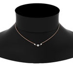 Load image into Gallery viewer, 1-carat-5-diamond-anniversary-gift-necklace-with-black-diamond-in-FD-PD11130ROGBLACK-1.00CT-NL-RG
