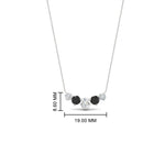 Load image into Gallery viewer, 1-carat-5-diamond-anniversary-gift-necklace-with-black-diamond-in-FD-PD11130ROGBLACK-1.00CT-NL-WG
