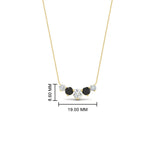 Load image into Gallery viewer, 1-carat-5-diamond-anniversary-gift-necklace-with-black-diamond-in-FD-PD11130ROGBLACK-1.00CT-NL-YG
