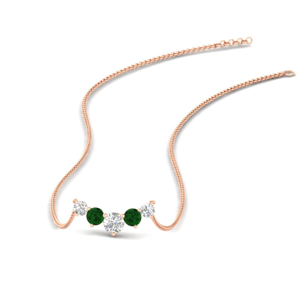 1-carat-5-diamond-anniversary-gift-necklace-with-emerald-in-FD-PD11130ROGEMGR-1.00CT-NL-RG