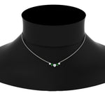 Load image into Gallery viewer, 1-carat-5-diamond-anniversary-gift-necklace-with-emerald-in-FD-PD11130ROGEMGR-1.00CT-NL-WG
