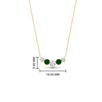 Load image into Gallery viewer, 1-carat-5-diamond-anniversary-gift-necklace-with-emerald-in-FD-PD11130ROGEMGR-1.00CT-NL-YG
