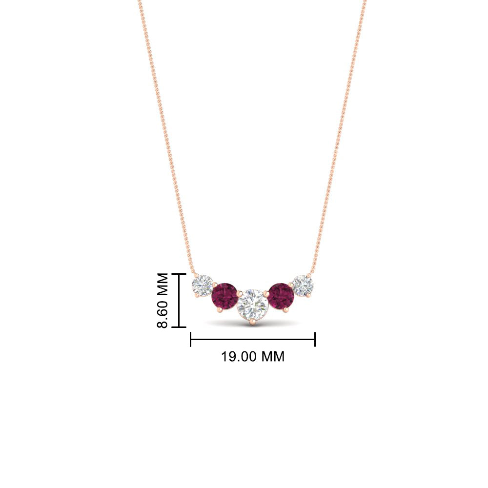 1-carat-5-diamond-anniversary-gift-necklace-with-pink-sapphire-in-FD-PD11130ROGSADRPI-1.00CT-NL-RG