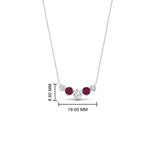 Load image into Gallery viewer, 1-carat-5-diamond-anniversary-gift-necklace-with-pink-sapphire-in-FD-PD11130ROGSADRPI-1.00CT-NL-WG
