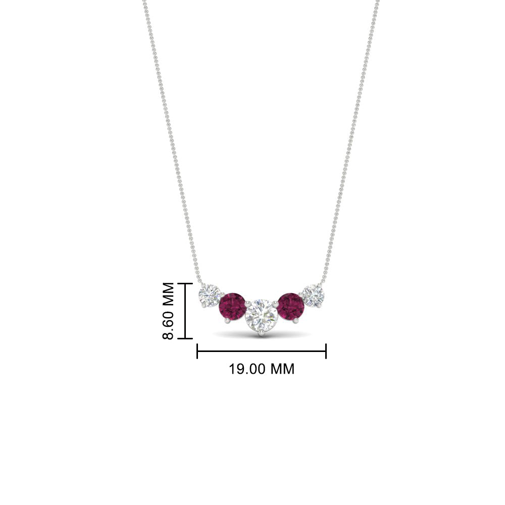 1-carat-5-diamond-anniversary-gift-necklace-with-pink-sapphire-in-FD-PD11130ROGSADRPI-1.00CT-NL-WG