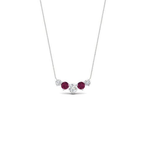 1-carat-5-diamond-anniversary-gift-necklace-with-pink-sapphire-in-FD-PD11130ROGSADRPI-1.00CT-NL-WG