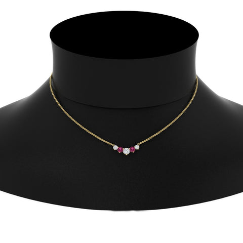 1-carat-5-diamond-anniversary-gift-necklace-with-pink-sapphire-in-FD-PD11130ROGSADRPI-1.00CT-NL-YG