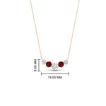 Load image into Gallery viewer, 1-carat-5-diamond-anniversary-gift-necklace-with-ruby-in-FD-PD11130ROGRUDR-1.00CT-NL-RG
