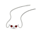 Load image into Gallery viewer, 1-carat-5-diamond-anniversary-gift-necklace-with-ruby-in-FD-PD11130ROGRUDR-1.00CT-NL-WG
