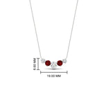 Load image into Gallery viewer, 1-carat-5-diamond-anniversary-gift-necklace-with-ruby-in-FD-PD11130ROGRUDR-1.00CT-NL-WG
