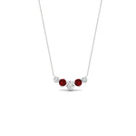 Load image into Gallery viewer, 1-carat-5-diamond-anniversary-gift-necklace-with-ruby-in-FD-PD11130ROGRUDR-1.00CT-NL-WG
