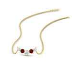 Load image into Gallery viewer, 1-carat-5-diamond-anniversary-gift-necklace-with-ruby-in-FD-PD11130ROGRUDR-1.00CT-NL-YG
