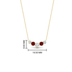 Load image into Gallery viewer, 1-carat-5-diamond-anniversary-gift-necklace-with-ruby-in-FD-PD11130ROGRUDR-1.00CT-NL-YG
