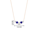 Load image into Gallery viewer, 1-carat-5-diamond-anniversary-gift-necklace-with-sapphire-in-FD-PD11130ROGSABL-1.00CT-NL-RG
