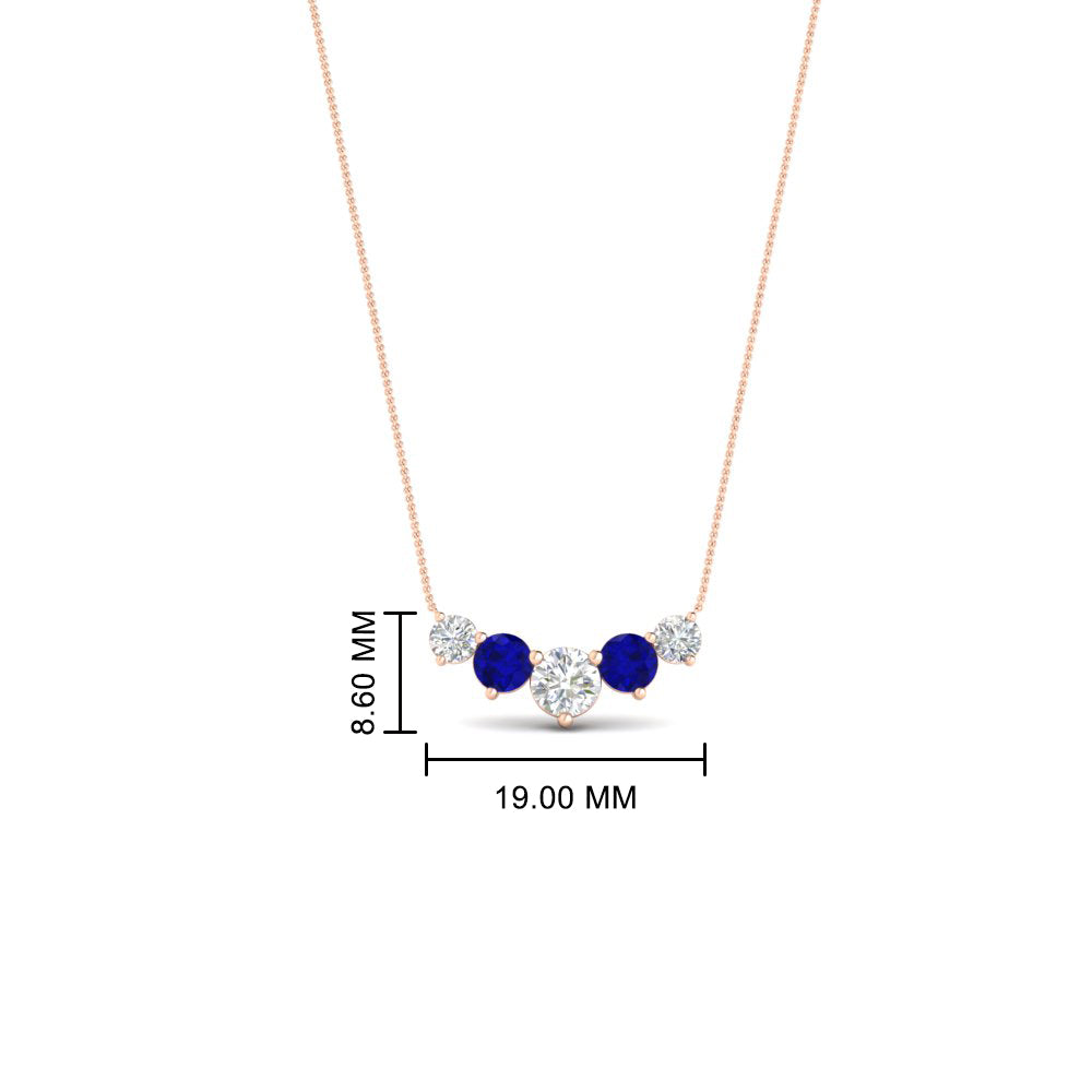 1-carat-5-diamond-anniversary-gift-necklace-with-sapphire-in-FD-PD11130ROGSABL-1.00CT-NL-RG