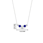 Load image into Gallery viewer, 1-carat-5-diamond-anniversary-gift-necklace-with-sapphire-in-FD-PD11130ROGSABL-1.00CT-NL-WG
