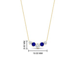 Load image into Gallery viewer, 1-carat-5-diamond-anniversary-gift-necklace-with-sapphire-in-FD-PD11130ROGSABL-1.00CT-NL-YG

