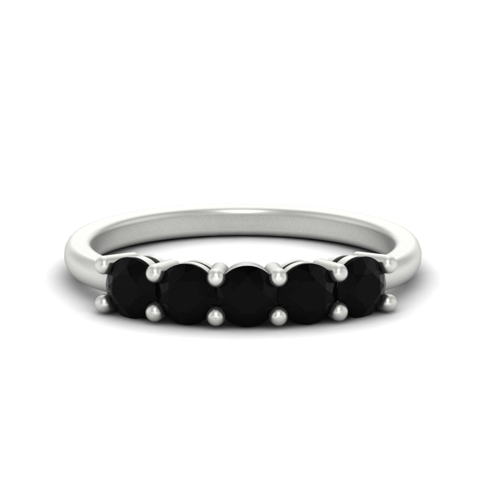 1-carat-5-stone-anniversary-black-diamond-wedding-ring-band-in-white-gold-FDENS141ROBGBLACK-1.00CT-NL-WG