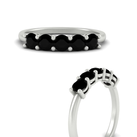 1-carat-5-stone-anniversary-black-diamond-wedding-ring-band-in-white-gold-FDENS141ROBGBLACKANGLE3-1.00CT-NL-WG