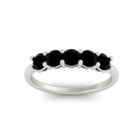 1-carat-5-stone-anniversary-black-diamond-wedding-ring-band-in-white-gold-FDENS141ROBGBLACKANGLE5-1.00CT-NL-WG