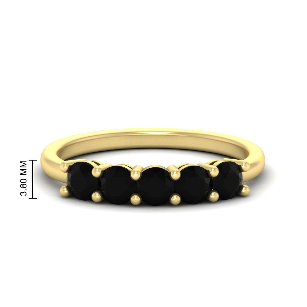 1-carat-5-stone-anniversary-black-diamond-wedding-ring-band-in-yellow-gold-FDENS141ROBGBLACK-1.00CT-NL-YG-HW