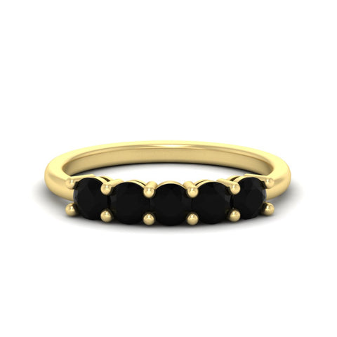 1-carat-5-stone-anniversary-black-diamond-wedding-ring-band-in-yellow-gold-FDENS141ROBGBLACK-1.00CT-NL-YG