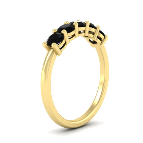 1-carat-5-stone-anniversary-black-diamond-wedding-ring-band-in-yellow-gold-FDENS141ROBGBLACKANGLE2-1.00CT-NL-YG