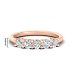 Load image into Gallery viewer, 1-carat-5-stone-anniversary-diamond-wedding-ring-band-in-rose-gold-FDENS141ROB-1.00CT-NL-RG-HW
