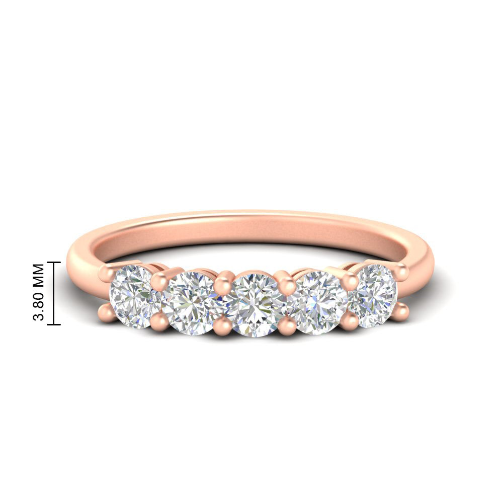 1-carat-5-stone-anniversary-diamond-wedding-ring-band-in-rose-gold-FDENS141ROB-1.00CT-NL-RG-HW