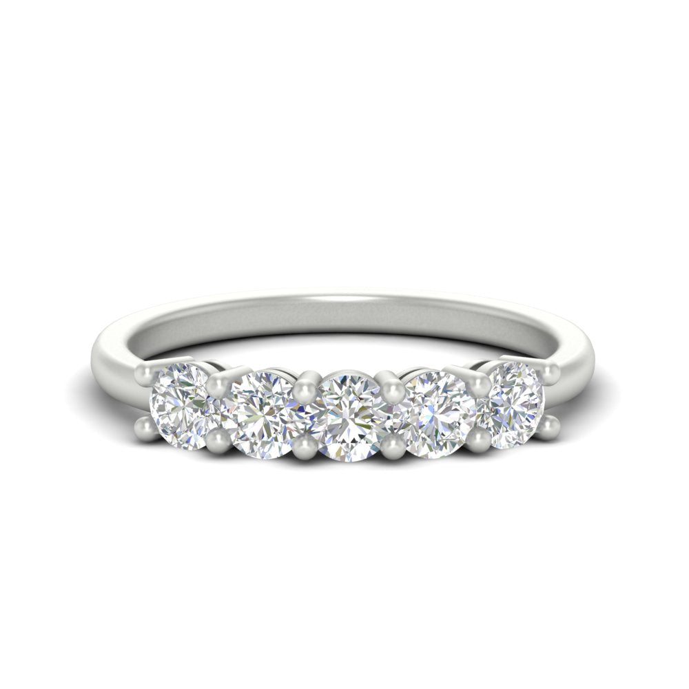 1-carat-5-stone-anniversary-diamond-wedding-ring-band-in-white-gold-FDENS141ROB-1.00CT-NL-WG