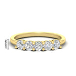 Load image into Gallery viewer, 1-carat-5-stone-anniversary-diamond-wedding-ring-band-in-yellow-gold-FDENS141ROB-1.00CT-NL-YG-HW
