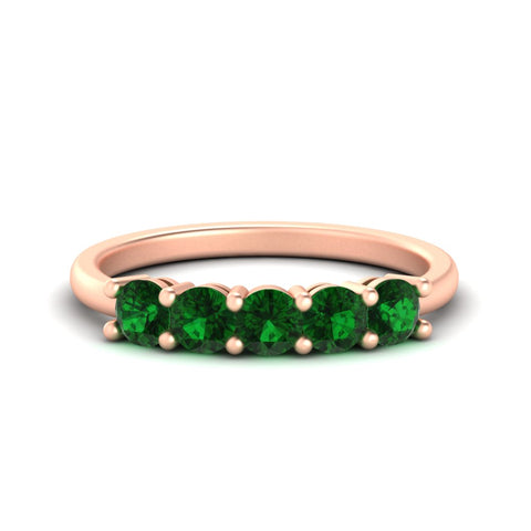 1-carat-5-stone-anniversary-emerald-wedding-ring-band-in-rose-gold-FDENS141ROBGEMGR-1.00CT-NL-RG