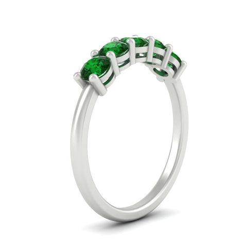 1-carat-5-stone-anniversary-emerald-wedding-ring-band-in-white-gold-FDENS141ROBGEMGRANGLE2-1.00CT-NL-WG