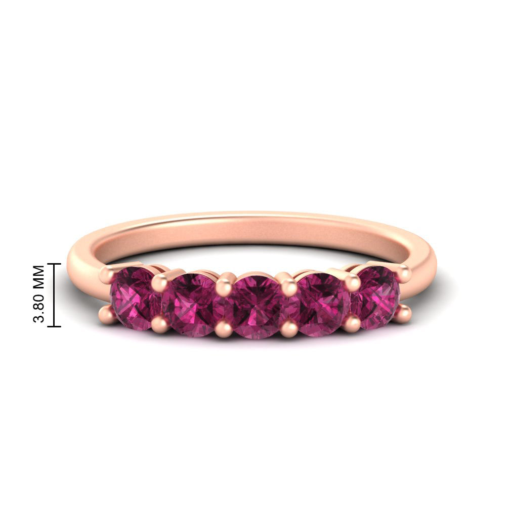 1-carat-5-stone-anniversary-pink-sapphire-wedding-ring-band-in-rose-gold-FDENS141ROBGSADRPI-1.00CT-NL-RG-HW
