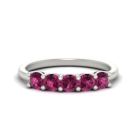 1-carat-5-stone-anniversary-pink-sapphire-wedding-ring-band-in-white-gold-FDENS141ROBGSADRPI-1.00CT-NL-WG