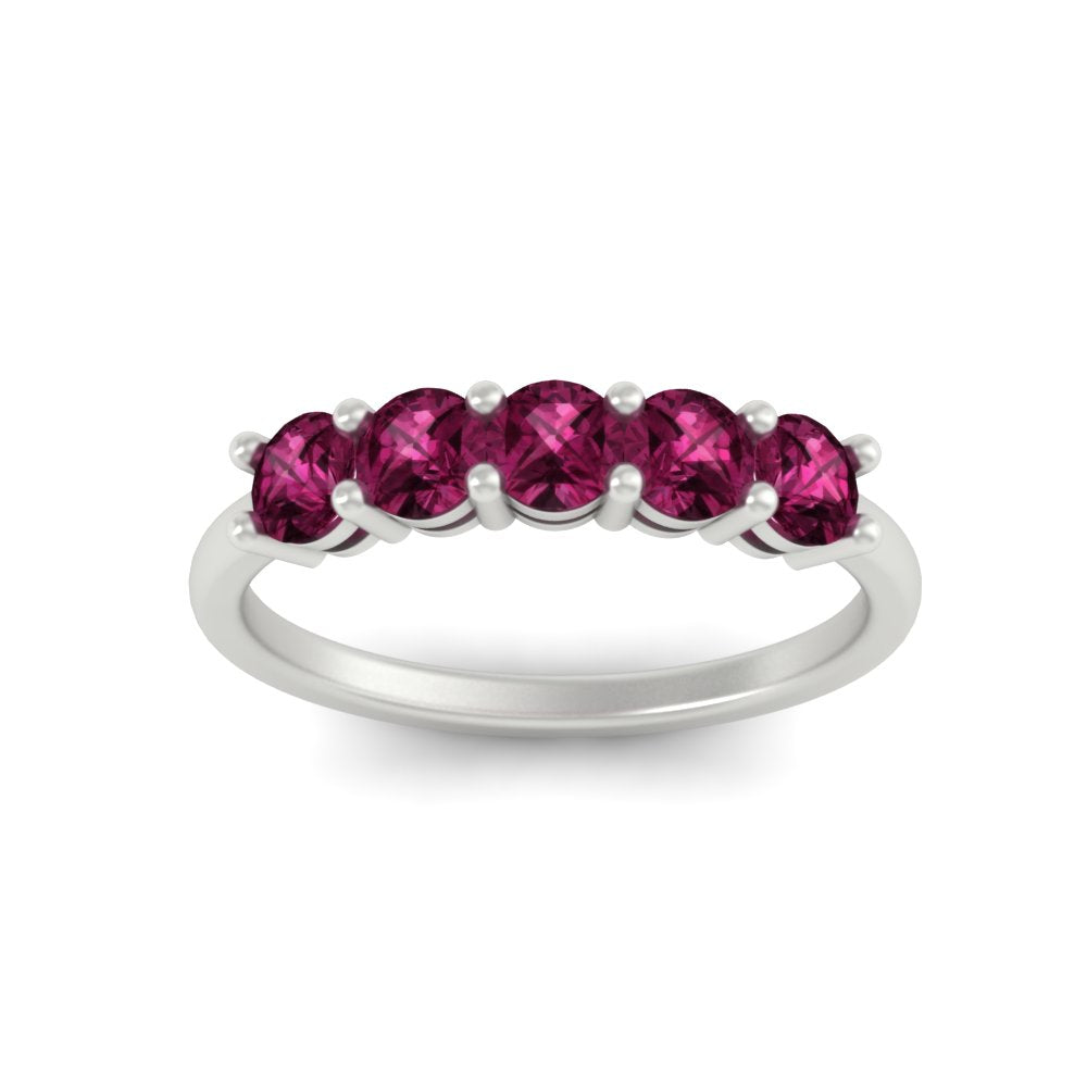 1-carat-5-stone-anniversary-pink-sapphire-wedding-ring-band-in-white-gold-FDENS141ROBGSADRPIANGLE5-1.00CT-NL-WG