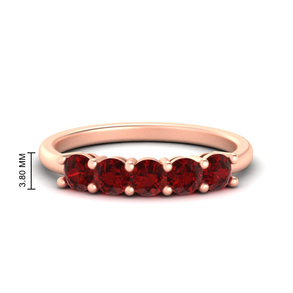 1-carat-5-stone-anniversary-ruby-wedding-ring-band-in-rose-gold-FDENS141ROBGRUDR-1.00CT-NL-RG-HW