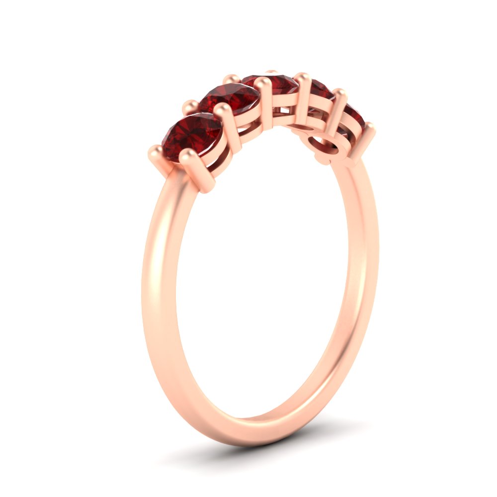 1-carat-5-stone-anniversary-ruby-wedding-ring-band-in-rose-gold-FDENS141ROBGRUDRANGLE2-1.00CT-NL-RG