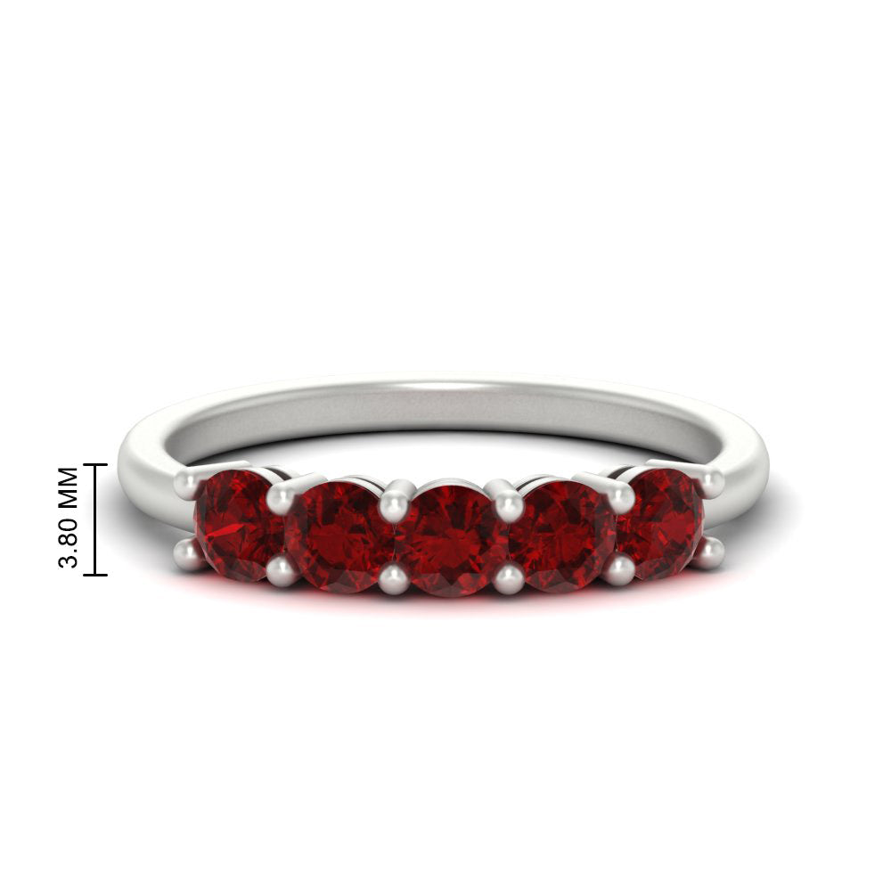 1-carat-5-stone-anniversary-ruby-wedding-ring-band-in-white-gold-FDENS141ROBGRUDR-1.00CT-NL-WG-HW