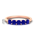 Load image into Gallery viewer, 1-carat-5-stone-anniversary-sapphire-wedding-ring-band-in-rose-gold-FDENS141ROBGSABL-1.00CT-NL-RG-HW
